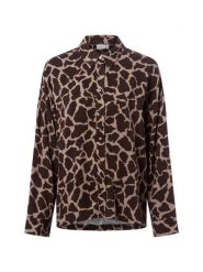 Nümph Damska bluzka koszulowa - Nuhana Kobiety wiskoza brązowy wzorzysty, 38. Brązowe bluzki damskie Nümph, bez wzorów, z wiskozy, bez kołnierzyka, bez ramiączek. Za 399.95 zł.