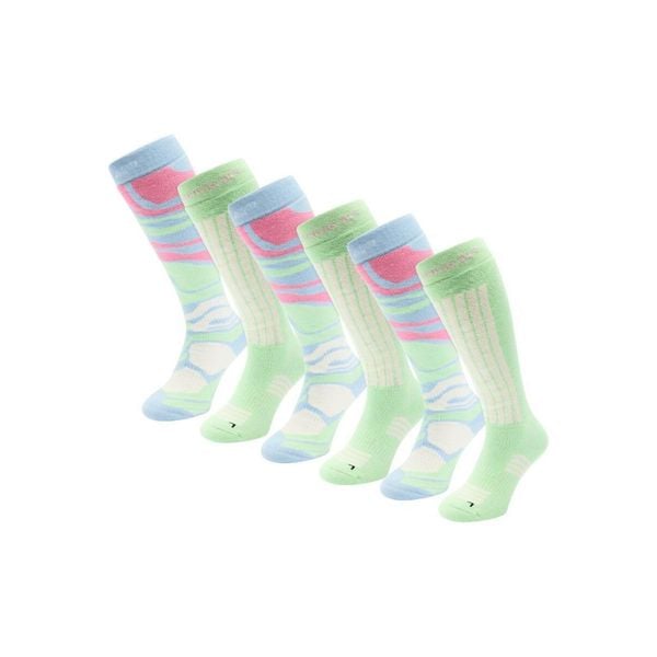 Skarpety narciarskie - Damskie - 6 par - Ice Blue. Niebieskie skarpety damskie POEDERBAAS, bez wzorów, z wełny. W wyprzedaży za 329.62 zł.