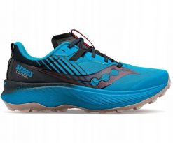 Buty trailowe męskie Saucony Endorphin Edge - ocean/black. Czarne trekkingi męskie Saucony. Za 918.20 zł.