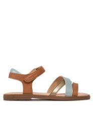 Geox Sandały J Sandal Karly Girl J5235D 054AJ C5BF3 S Beżowy. Brązowe sandały dziewczęce Geox, ze skóry, bez zapięcia. Za 329.99 zł.