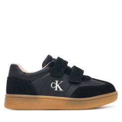 Sneakersy Calvin Klein. Czarne trampki i tenisówki chłopięce Calvin Klein, bez wzorów, bez zapięcia. Za 339.99 zł.