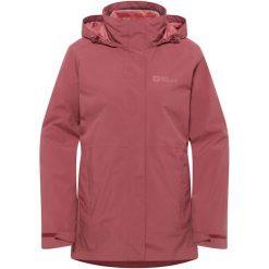 Kurtka w góry damska Jack Wolfskin Jack Rotwand 3in1. Czerwone kurtki damskie Jack Wolfskin, s, bez wzorów, z syntetyku, z kapturem. Za 1,108.75 zł.