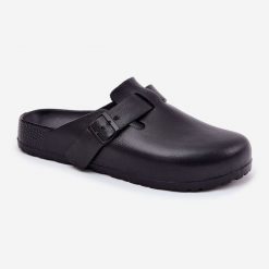 Piankowe Klapki Chodaki Męskie Z Klamrą Big Star RR174A022 Czarne. Czarne klapki męskie eleganckie. Za 131.88 zł.