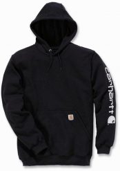 Bluza Carhartt Mid Signature Sleeve Logo Black. Czarne bluzy męskie Carhartt, m, bez wzorów, bez kaptura. Za 258.74 zł.