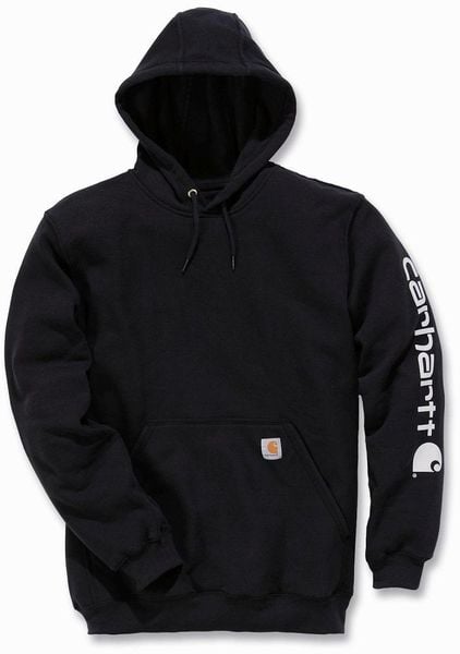 Carhartt Bluza Carhartt Mid Signature Sleeve Logo Black. Czarne bluzy męskie Carhartt, m, bez wzorów, bez kaptura. Za 265.11 zł.