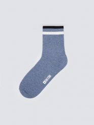 Skarpety męskie z paskami niebieskie Ribi 402. Niebieskie skarpety męskie Big Star, bez wzorów, z bawełny. Za 19.99 zł.
