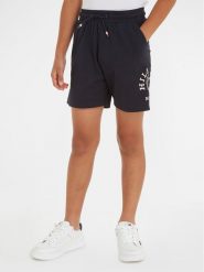 Tommy Hilfiger Szorty sportowe Monogram Wreath KB0KB09002 M Granatowy Regular Fit. Niebieskie szorty dla chłopców Tommy Hilfiger, bez wzorów, z bawełny, sportowe. Za 219.99 zł.