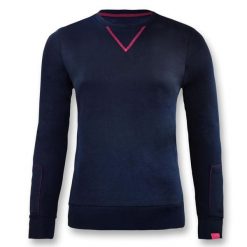 Bluza bawełniana damska NEBI niebieska. Czerwone bluzy damskie Legea, bez wzorów, z bawełny, bez kaptura, na fitness i siłownię. Za 86.00 zł.