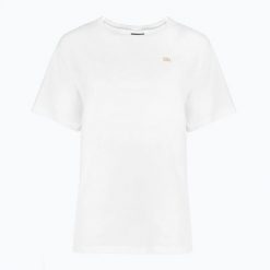 Koszulka damska EA7 Emporio Armani Train Core Lady. Białe koszulki sportowe damskie EA7 Emporio Armani, l, bez wzorów, z bawełny, bez kołnierzyka, bez ramiączek, na fitness i siłownię. Za 268.65 zł.