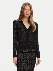 Marciano Guess Kardigan 5YGR06 5877Z Czarny Regular Fit. Czarne kardigany damskie Marciano Guess, xl, z aplikacjami, z wiskozy, bez kołnierzyka, bez ramiączek, bez kaptura. Za 779.99 zł.