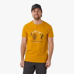 Koszulka do biegania męska Swedemount Forest Tee. Brązowe koszulki sportowe męskie SWEDEMOUNT, m, bez wzorów, z bawełny, bez kołnierzyka, bez ramiączek, do biegania. Za 67.99 zł.