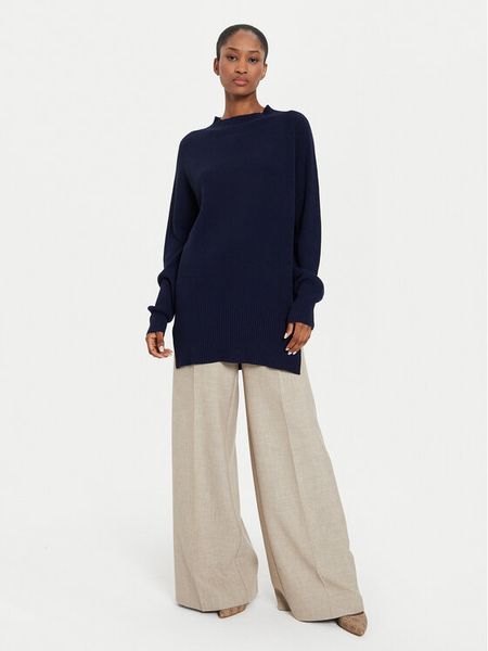 Kontatto Sweter 3M0128 Granatowy Relaxed Fit. Niebieskie swetry damskie Kontatto, m, bez wzorów, z syntetyku, bez kołnierzyka, bez ramiączek, bez kaptura. Za 229.99 zł.