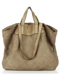 Pleciona shopperka MARCO MAZZINI beż taupe v186b. Brązowe torby na ramię damskie bez wzorów, ze skóry, biznesowe, na ramię, duże, bez dodatków. Za 616.55 zł.