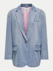 ONLY Marynarka Cory 15338592 Niebieski Loose Fit. Niebieskie żakiety damskie Only, l, bez wzorów, z bawełny. Za 259.99 zł.