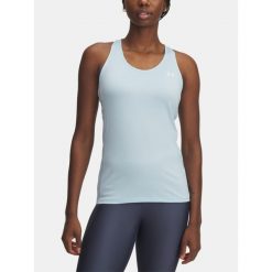Dasmski Top Na Ramiączkach Under Armour Tech Mesh Racer Tank. Niebieskie obuwie sportowe damskie Under Armour, bez wzorów, z meshu, na fitness i siłownię. Za 129.99 zł.