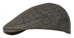 Kaszkiet, Grafitowy, Popielaty w Jodełkę, Paski, Jesienno-Zimowy, Ocieplany, z Gumką -Pako Jeans. Szare czapki i kapelusze męskie Pako Jeans, bez wzorów, z jeansu. Za 49.00 zł.