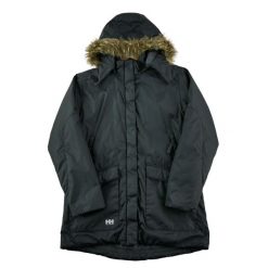 Second life - Męska czarna parka - Stan dobry. Czarne kurtki męskie Helly Hansen, na zimę, m, bez wzorów, bez kaptura. Za 170.36 zł.