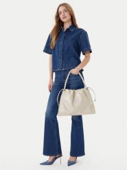 Guess Torebka Amys HWMY96 59220 Beżowy. Brązowe torebki do ręki damskie Guess, z aplikacjami, ze skóry, bez dodatków. Za 359.99 zł.