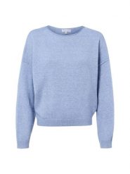 Marie Lund Sweter Kobiety niebieski, L. Niebieskie swetry damskie Marie Lund, l, bez wzorów, z wełny, bez kołnierzyka, bez ramiączek, bez kaptura. Za 249.95 zł.