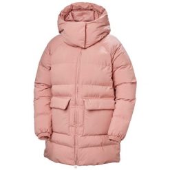 Parka damska z kapturem Helly Hansen Ellie. Czerwone kurtki damskie Helly Hansen, na zimę, bez wzorów, z puchu, sportowe, z kapturem. Za 1,166.50 zł.