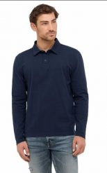 Męski Longsleeve Mustang Style Portis Dark Sapphire 1016881 4136. Niebieskie bluzki z długim rękawem męskie Mustang, m, bez wzorów, bez kołnierzyka. Za 119.99 zł.