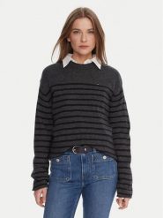 Tommy Hilfiger Sweter WW0WW46438 Szary Regular Fit. Szare swetry damskie Tommy Hilfiger, m, bez wzorów, z wełny, bez kołnierzyka, bez ramiączek, bez kaptura. Za 559.99 zł.
