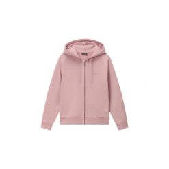 Bluza damska z kapturem Napapijri Aurora. Niebieskie bluzy damskie Napapijri, s, bez wzorów, z materiału, z kapturem. Za 415.60 zł.