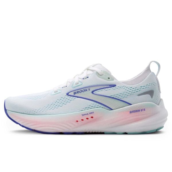 Buty Do Biegania Brooks Glycerin Gts Damskie. Białe obuwie sportowe damskie Brooks, bez wzorów, do biegania. Za 772.35 zł.