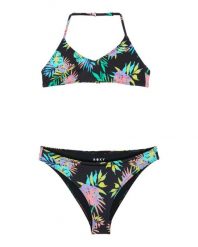 Dwuczęściowy komplet bikini dla Dziewczynki ROXY ACTIVE. Czerwone stroje kąpielowe dla dziewczynek Roxy, bez wzorów, z elastanu. Za 129.99 zł.