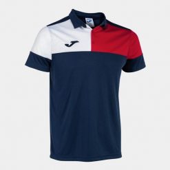 Polo Joma Crew V. Czerwone koszulki polo męskie Joma, bez wzorów, bez kołnierzyka, bez ramiączek, do piłki nożnej. W wyprzedaży za 113.45 zł.