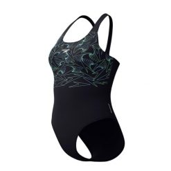 Damski kostium kąpielowy 1-częściowy Speedo Eco+ Hyperboom Placem Muscleb. Czarne kostiumy jednoczęściowe damskie Speedo, l, bez wzorów, eleganckie, do pływania. Za 159.99 zł.