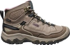 Buty trekkingowe TARGHEE IV MID WP W Keen brązowo-szare/różowe. Brązowe trekkingi damskie Keen, trekkingowe. Za 759.50 zł.