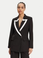 Maryley Marynarka 25EB189/43NB Czarny Regular Fit. Czarne żakiety damskie Maryley, m, bez wzorów, z syntetyku. Za 389.99 zł.