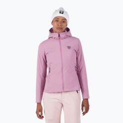 Kurtka ocieplana damska Rossignol Opside Hoodie. Czerwone kurtki snowboardowe damskie Rossignol, bez wzorów, bez kaptura, narciarskie. Za 829.99 zł.