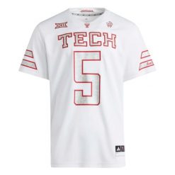 Koszulka adidas Mahomes X Texas Tech. Białe koszulki sportowe męskie Adidas, xl, bez wzorów, z materiału, bez kołnierzyka, bez ramiączek, do piłki nożnej. Za 397.50 zł.