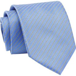 Krawat Błękitny w Paski, Prążki 7 cm, Elegancki, Klasyczny, Męski -ALTIES. Niebieskie krawaty i muchy Alties, bez wzorów, z tkaniny, eleganckie. Za 49.00 zł.