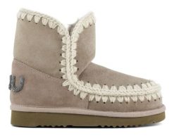 MOU ESKIMO 18 GLITTER LOGO Śniegowce damskie. Szare śniegowce i trapery damskie Mou, z materiału. W wyprzedaży za 823.99 zł.