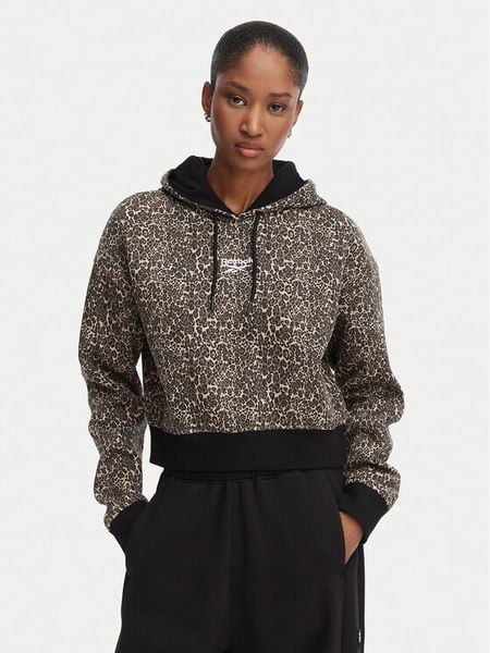Reebok Bluza Helle RK25713CCW Brązowy Cropped Fit. Brązowe bluzy damskie Reebok, xl, bez wzorów, bez kaptura. Za 199.99 zł.