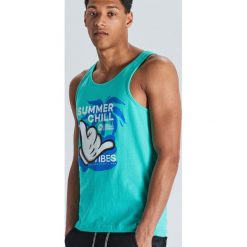 Tank top z grafiką - Turkusowy. T-shirty męskie marki Cropp. Za 29.99 zł.