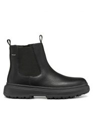 Geox Sztyblety D Lamidie + Grip Abx D46XMD 46 C9999 Czarny. Czarne botki damskie Geox, z nubiku, bez obcasa, na płaskiej podeszwie, bez zapięcia. Za 769.99 zł.