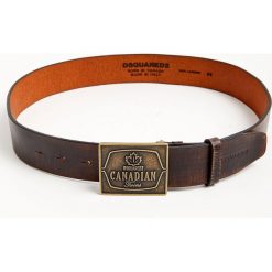 PASEK DSQUARED2. Brązowe paski damskie Dsquared2, bez wzorów, ze skóry. Za 1,289.00 zł.