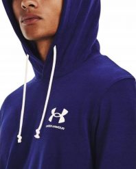 Under Armour Bluza męska Under Armour UA Rival Terry LC HD niebieska 1370401 468 XL. Niebieskie bluzy męskie Under Armour, m, bez wzorów, bez kaptura. Za 195.78 zł.