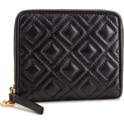 Mały Portfel Damski TORY BURCH - Fleming Medium Wallet 43558 Black 001. Czarne portfele damskie Tory Burch, ze skóry. Za 729.00 zł.
