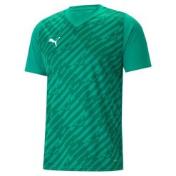Koszulka męska Puma teamULTIMATE. Zielone koszulki sportowe męskie Puma, m, bez wzorów, bez kołnierzyka, bez ramiączek, do piłki nożnej. Za 119.00 zł.