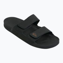 Klapki męskie Quiksilver Rivi Leather Double Adjust. Brązowe klapki męskie Quiksilver. Za 249.99 zł.
