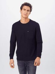 LEE MĘSKA BLUZA NEW POCKET SWS BLACK L82MWO01 112122111. Czarne bluzy męskie Lee, l, bez wzorów, bez kaptura. Za 239.99 zł.
