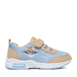 Sneakersy Tom & Jerry. Niebieskie trampki i tenisówki chłopięce Tom & Jerry, bez wzorów, bez zapięcia. Za 89.99 zł.