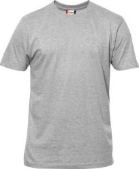 Clique Premium-T męski T-shirt z bawełny z okrągłym dekoltem – grey melange. Szare t-shirty męskie CLIQUE, m, bez wzorów, z bawełny, bez kołnierzyka. Za 95.81 zł.