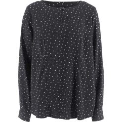 Bluzka, długi rękaw bonprix czarny z nadrukiem. Bluzki damskie marki bonprix. Za 59.99 zł.