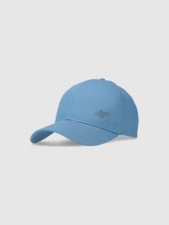 4F Czapka z daszkiem strapback uniseks - niebieska XS/S. Niebieskie czapki i kapelusze damskie 4f, na lato, bez wzorów, z bawełny, sportowe. W wyprzedaży za 39.99 zł.